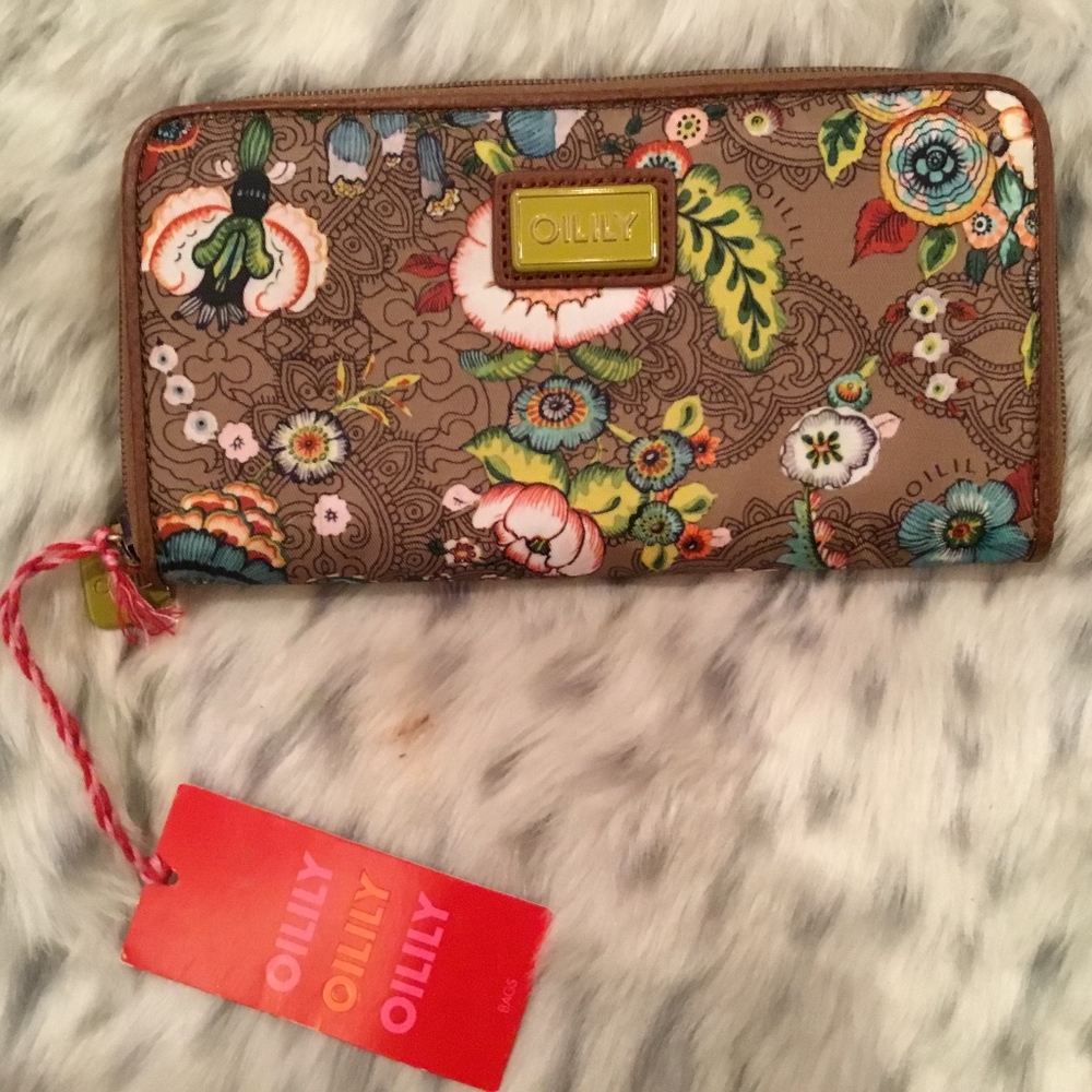 Oilily French Flowers Wallet Tobacco